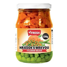 Hrášok s mrkvou 330 g, Fresh 